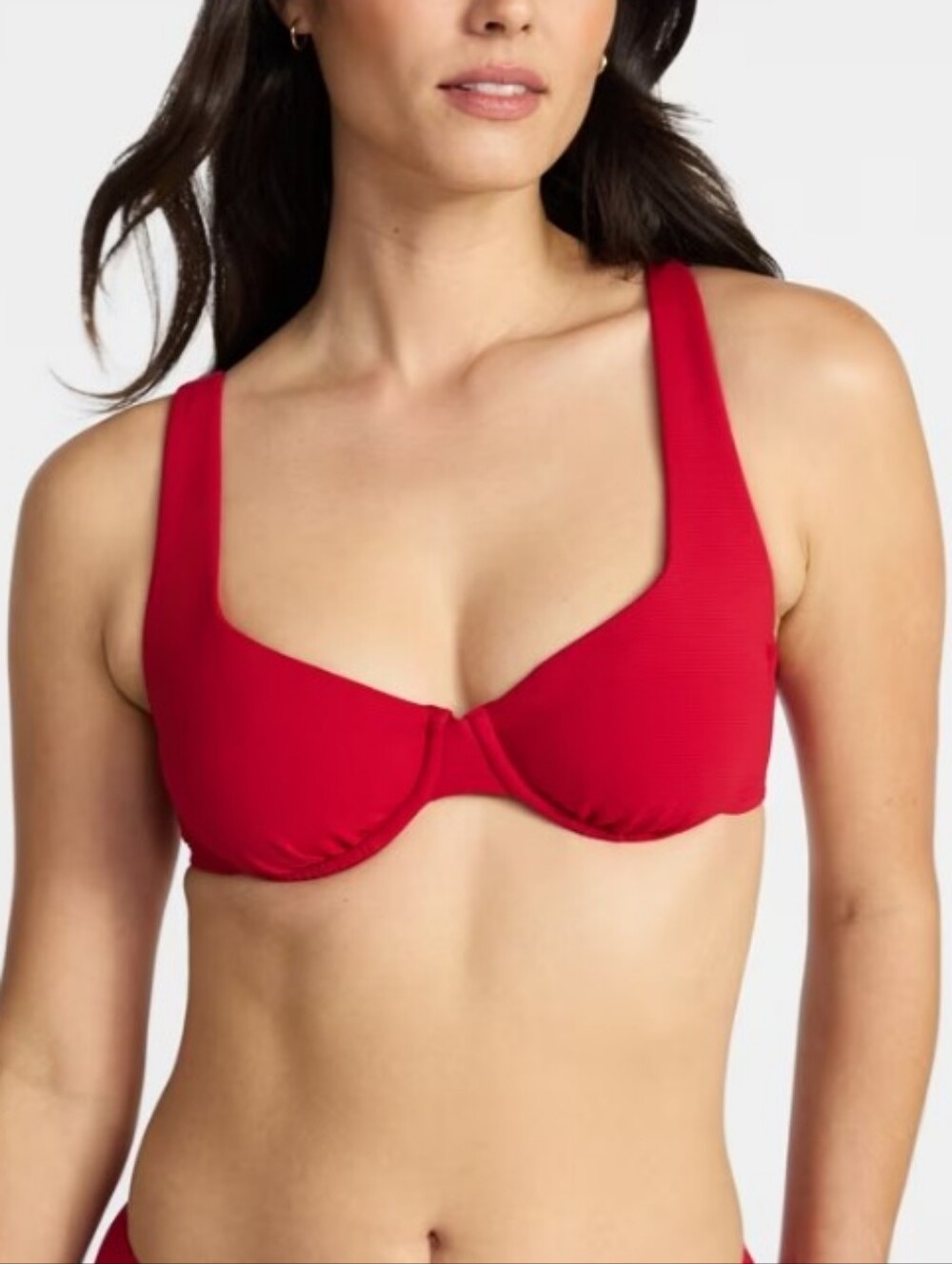 Time and Tru Red Underwire Bikini Top